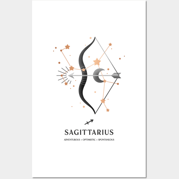 Sagittarius Constellation Zodiac Series Wall Art by paulineberger